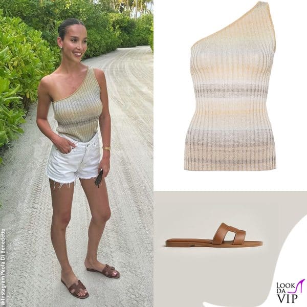 top Missoni, ciabatte Hermès 