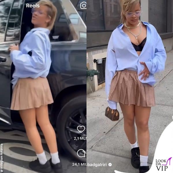 Rihanna scende dalla macchina 
