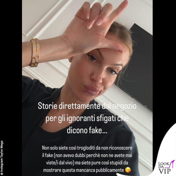 Taylor Mega motiva i video, lo scopo è non lasciare spazio ai dubbi sull'autenticità delle borse 