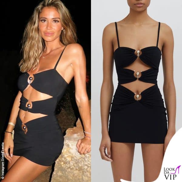 Sexy in nero con dettagli cut-out: Diletta indossa un abito Christopher Esber