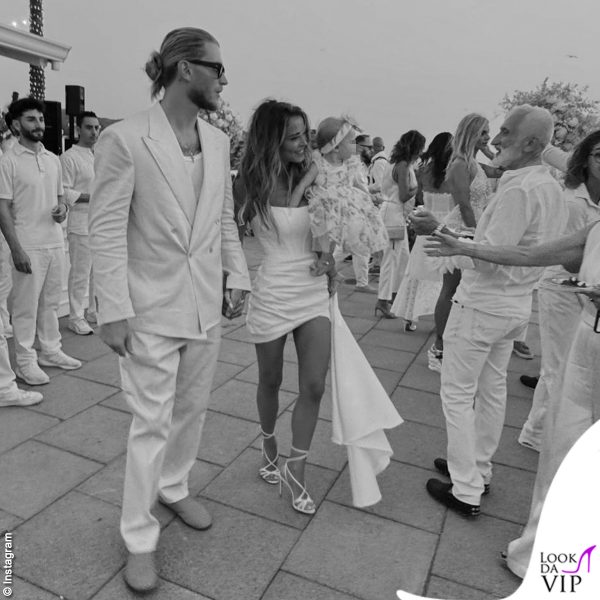Al white party prima del matrimonio con un abito Atelier Eme 