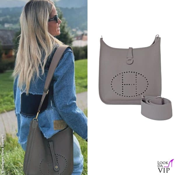 Elena Santarelli sceglie la comodità di una borsa a spalla Hermès