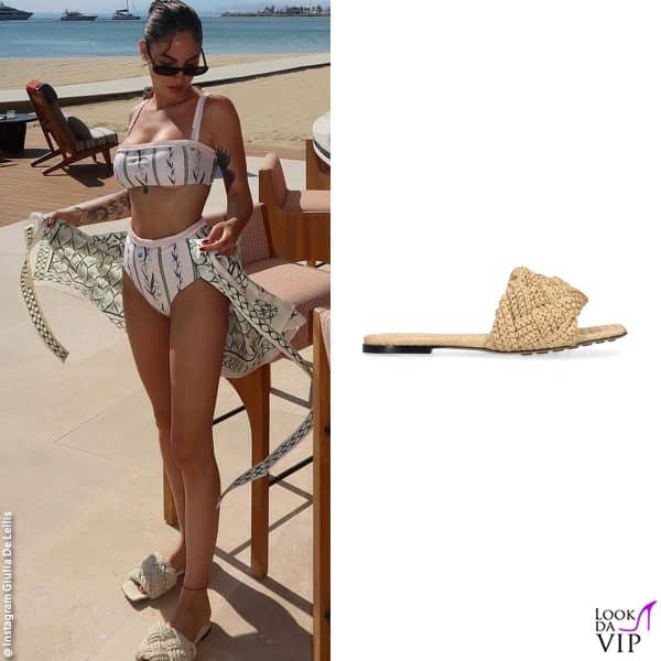 Giulia De Lellis con un paio di Bottega Veneta 