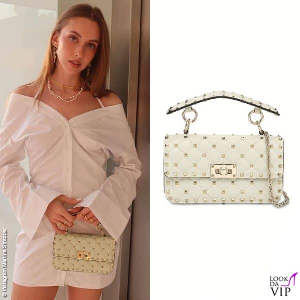 Martina Strazzer ha scelto una borsa Valentino
