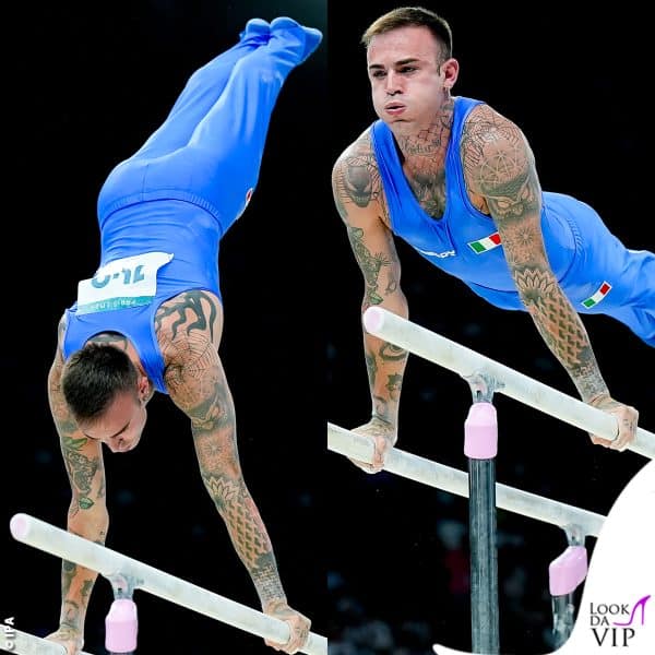 i tanti tatuaggi del ginnasta Nicola Bartolini 