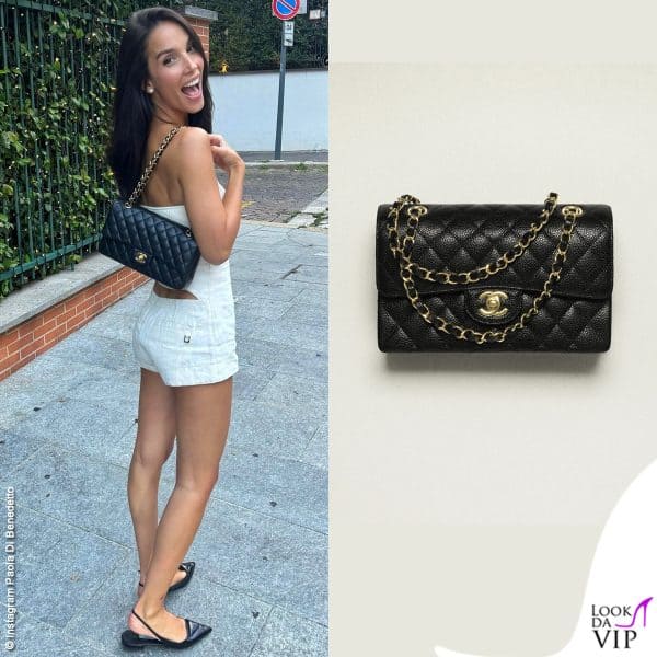 Paola Di Benedetto sfoggia la borsa Chanel