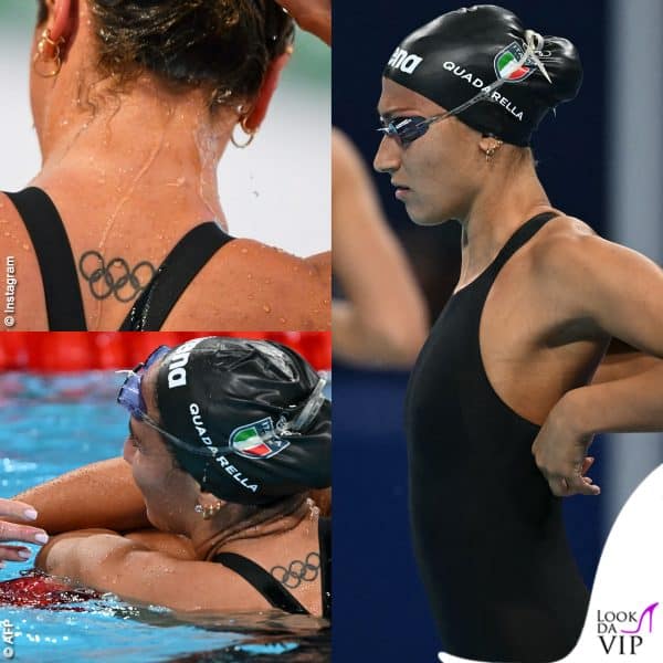 ecco il tattoo con i cerchi olimpici di Simona Quadarella 