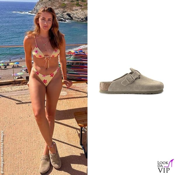 Modello Boston di Birkenstock per Valentina Ferragni 