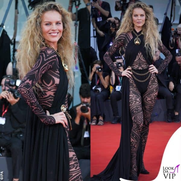 Eva Herzigova in Etro x Wolford 