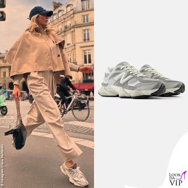Elena Santarelli sceglie scarpe New Balance (trench Liviana Conti)