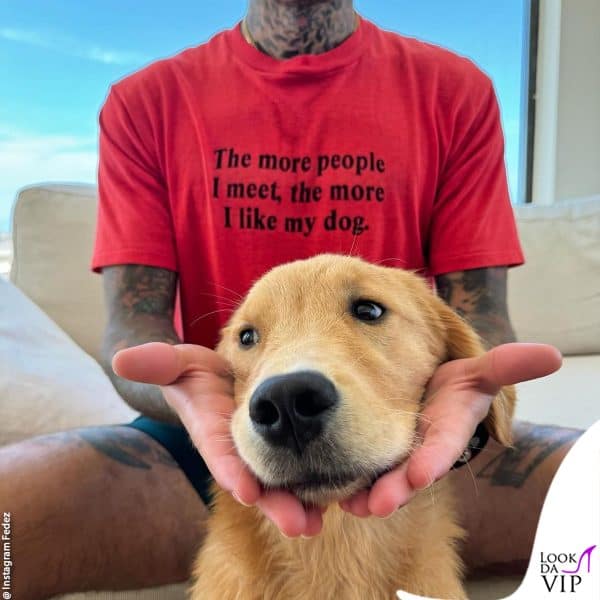 Fedez con il cane Silvio 