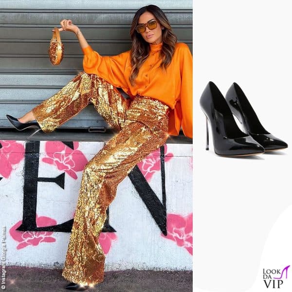 Giorgia Palmas sceglie le iconiche Blade Casadei (look Genny)