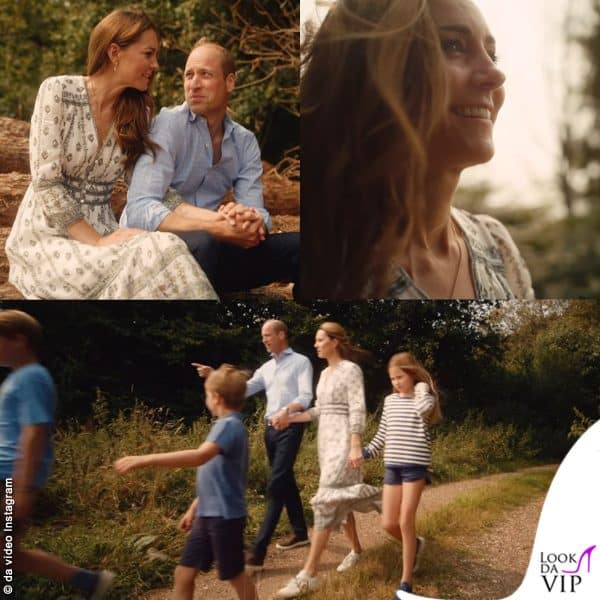 Kate Middleton con il principe William e i figli 