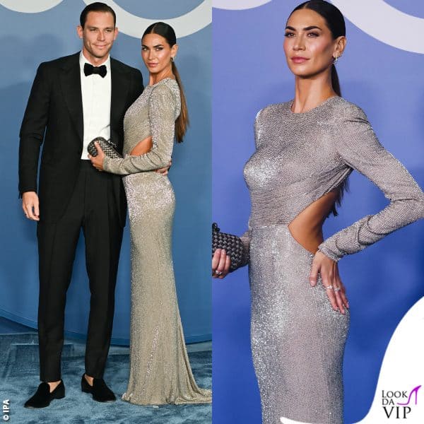Carlo Gussalli Beretta e Melissa Satta sullo stesso red carpet: lei indossa un abito Stella McCartney e gioielli Tiffany & Co. 