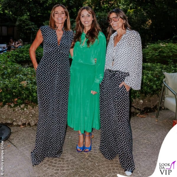 Cristina e Benedetta Parodi con Daniela Palazzi alla sfilata Crida 