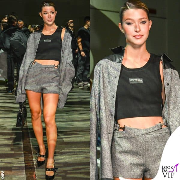 Shorts e crop top per Natalia Paragoni da Iceberg 