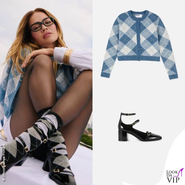 Cardigan a losanghe e mary jane sanno essere sensuali se li indossa Rita