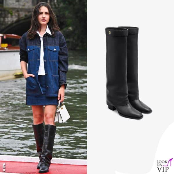 Romana Maggiora Vergano arriva alla mostra del Cinema di Venezia sfoggiando look e scarpe Fendi