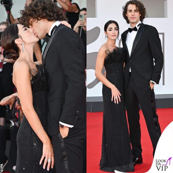 Gianmarco Tamberi e Chiara Bontempi in Giorgio Armani 