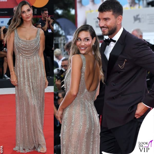 Marco Fantini e Beatrice Valli, con un abito Alberta Ferretti 