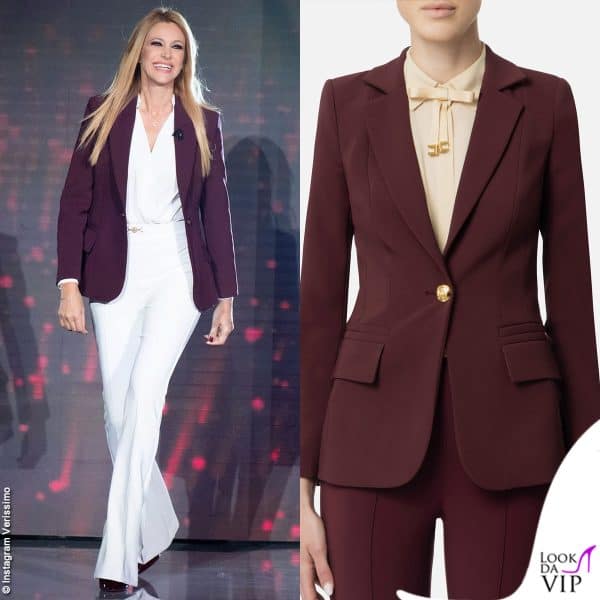 Adriana Volpe a "Verissimo" in Elisabetta Franchi