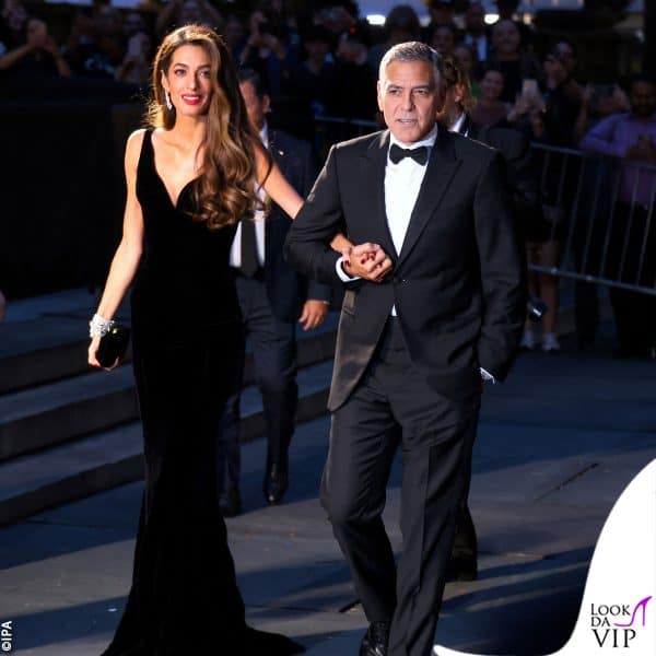 l'arrivo di Amal e George Clooney 