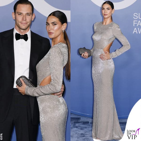 sul red carpet dei CNMI Sustainable Fashion Awards durante la Milano Fashion Week (abito Stella McCartney e gioielli Tiffany & Co. per Melissa Satta)