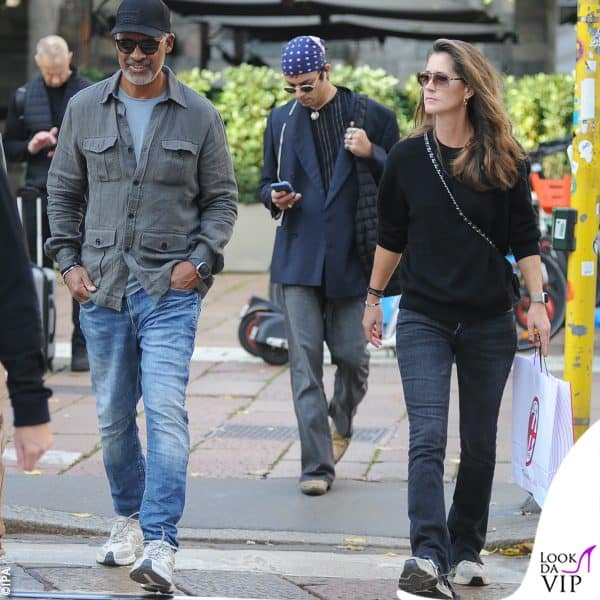Frank Rijkaard a Milano con la moglie Stefanie 