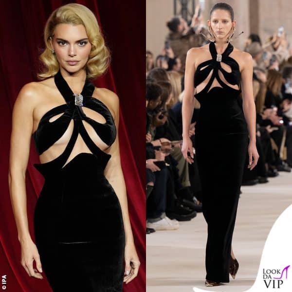 Il vestito couture di Kendall Jenner ha sfilato sulla passerella SS24 di Schiaparelli 