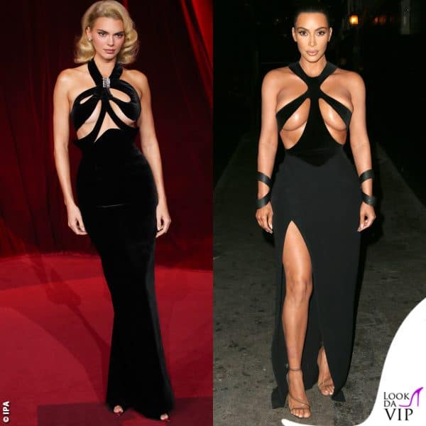 Kendall Jenner abito Schiaparelli Kim Kardashian vestito Mugler SS98