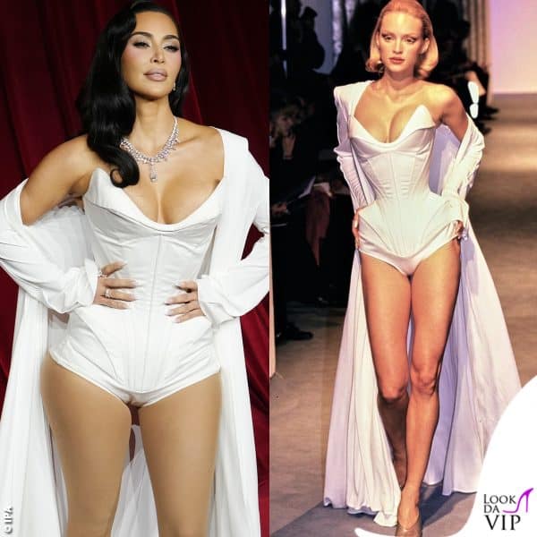 Kim ha indossato un  outfit vintage Mugler Couture SS98 