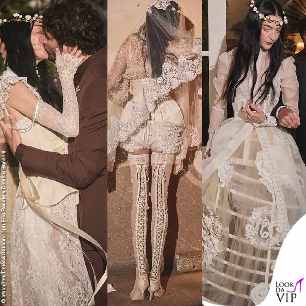 Mariacarla Boscono abito da sposa Dolce e Gabbana nozze Claudio Stecchi 0