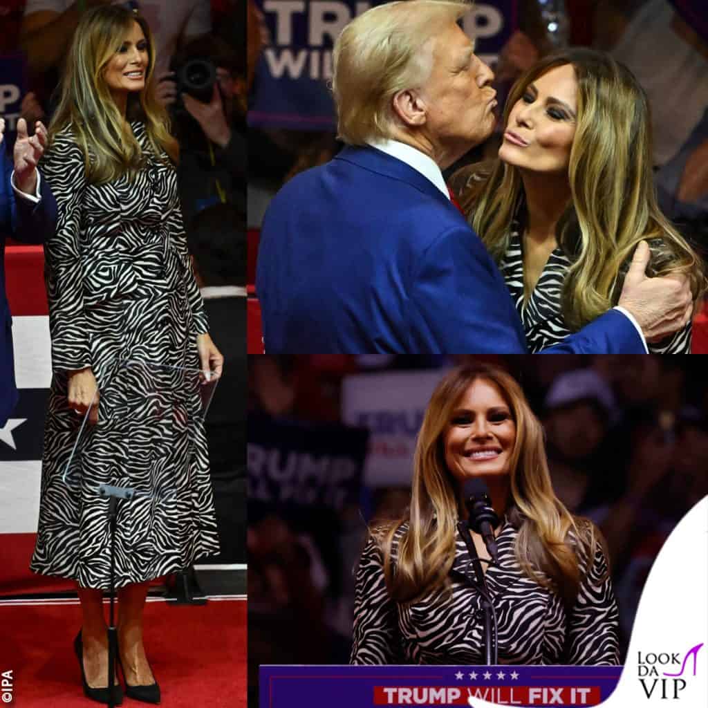 Melania Trump sul palco a New York