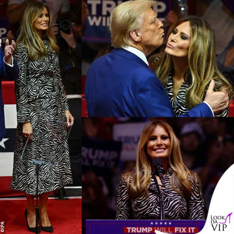 Melania Trump sul palco a New York