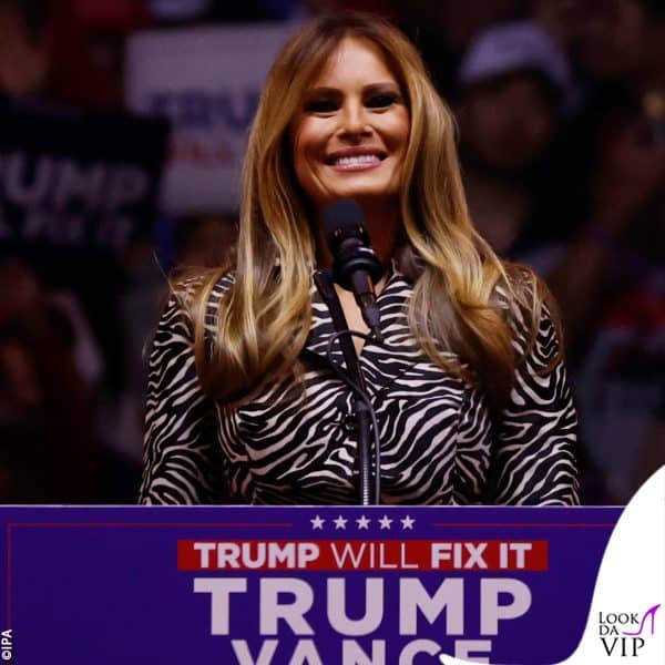Melania Trump durante il suo discorso 