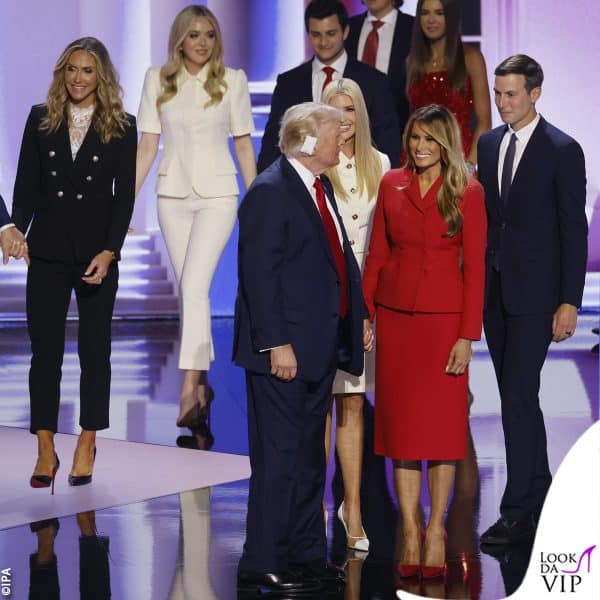 sul palco con la famiglia 