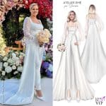 Simona Ventura nozze Giovanni Terzi abito da sposa Atelier Eme scarpe Gianvito Rossi 2