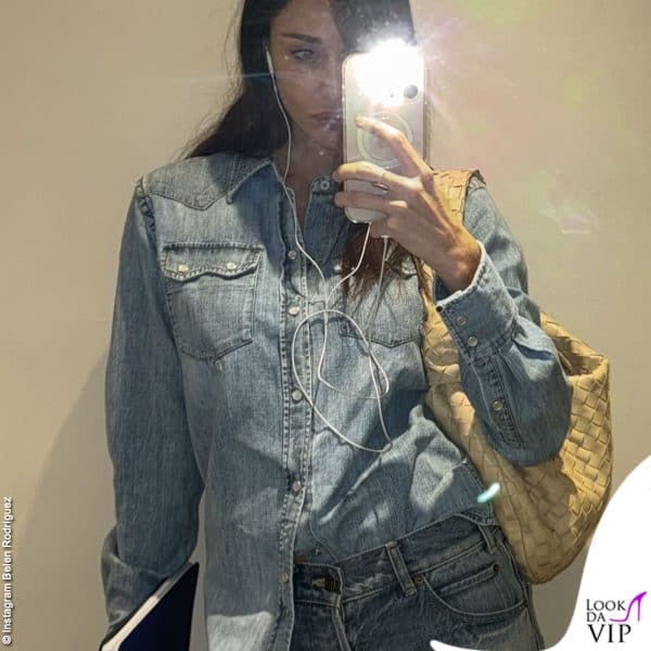 Belen Rodriguez in total denim