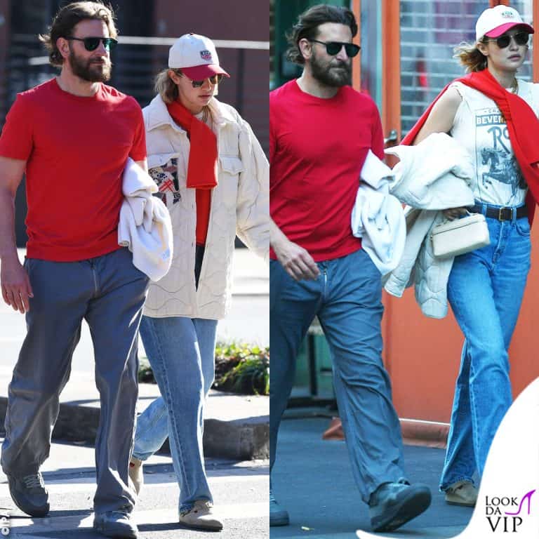 Bradley Cooper e Gigi Hadid a spasso per New York con i look abbinati