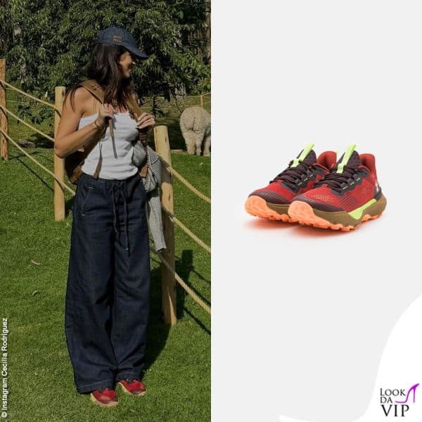 Cecilia Rodriguez comoda con le sneakers Under Armour Infinite Pro