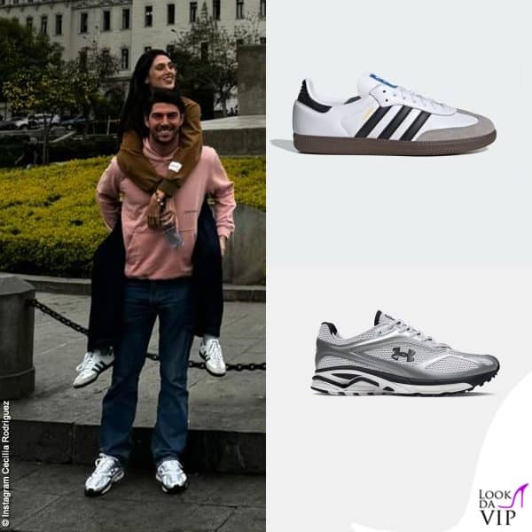 Per le lunghe camminate meglio stare comodi: Cecilia indossa sneakers Adidas, Ignazio preferisce un modello Under Armour