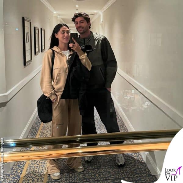 Cecilia Rodriguez e Ignazio Moser in partenza per il viaggio di nozze