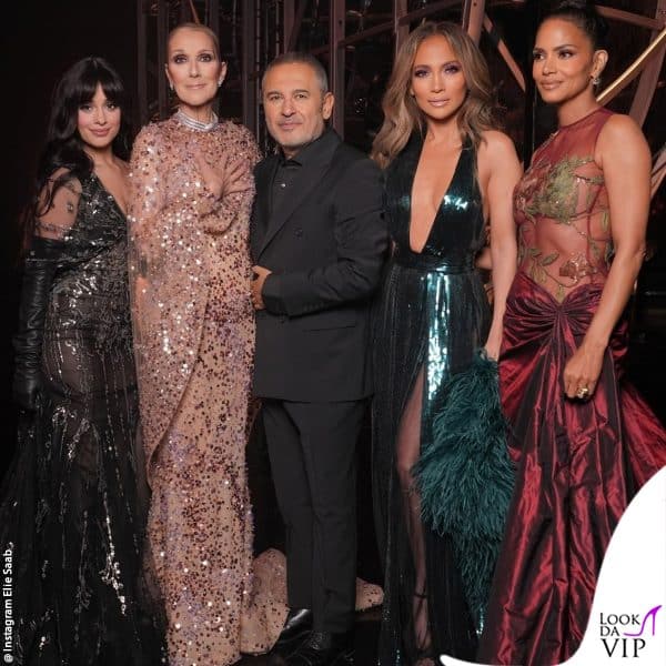 le star alla sfilata Elie Saab: Camila Cabello, Celine Dion, Jennifer Lopez e Halle Berry 