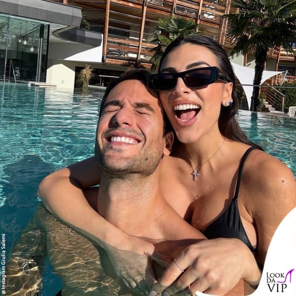 Giulia Salemi e Pierpaolo Pretelli in montagna 