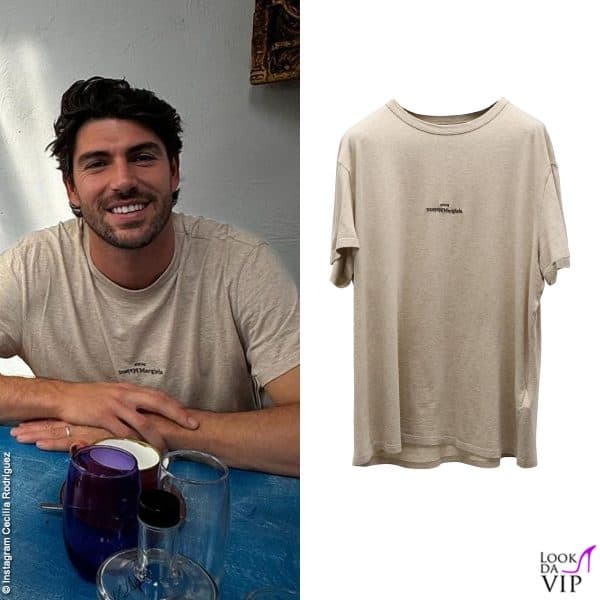 Ignazio Moser indossa una tshirt Maison Margiela