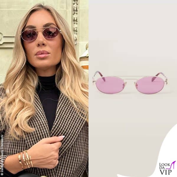 Lenti rosa per gli occhiali da sole Miu Miu di Laura Cremaschi 