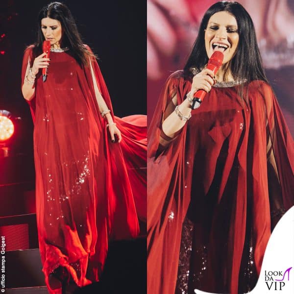 Laura Pausini in total red 