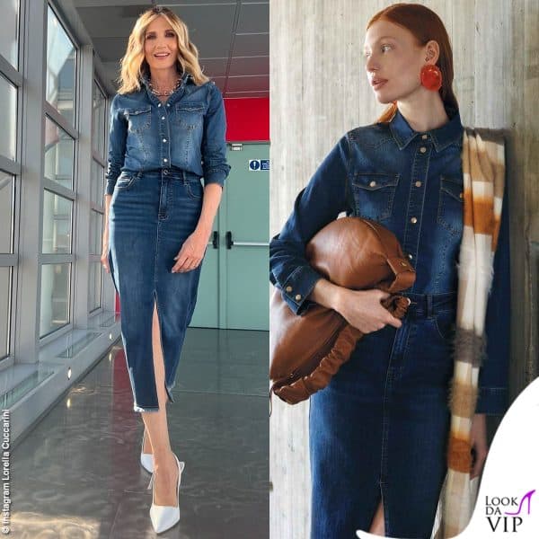 Che classe Lorella Cuccarini! Sfoggia un outfit in jeans Diana Gallesi