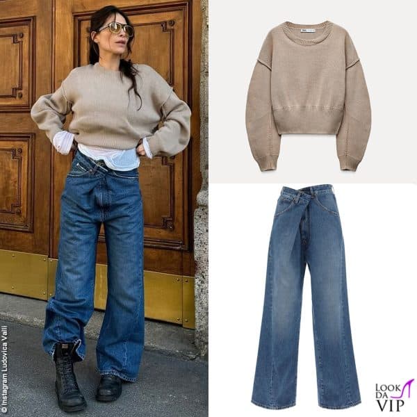  Jeans Darkpark e maglione Zara per Ludovica Valli