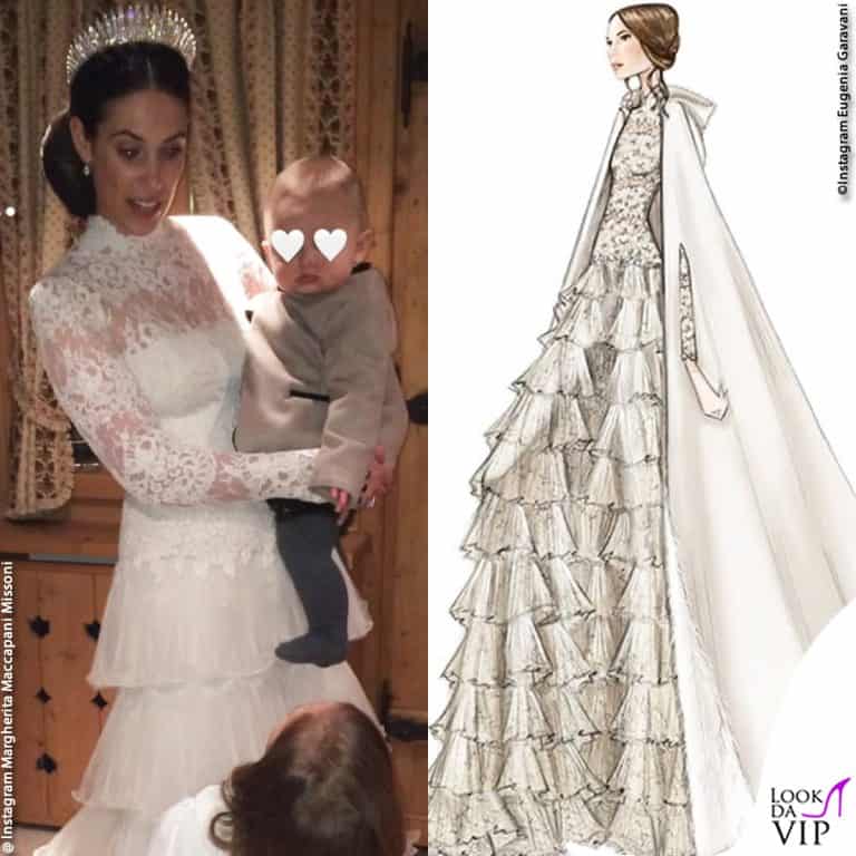 L'abito di nozze di Tatiana Santo Domingo con Andrea Casiraghi